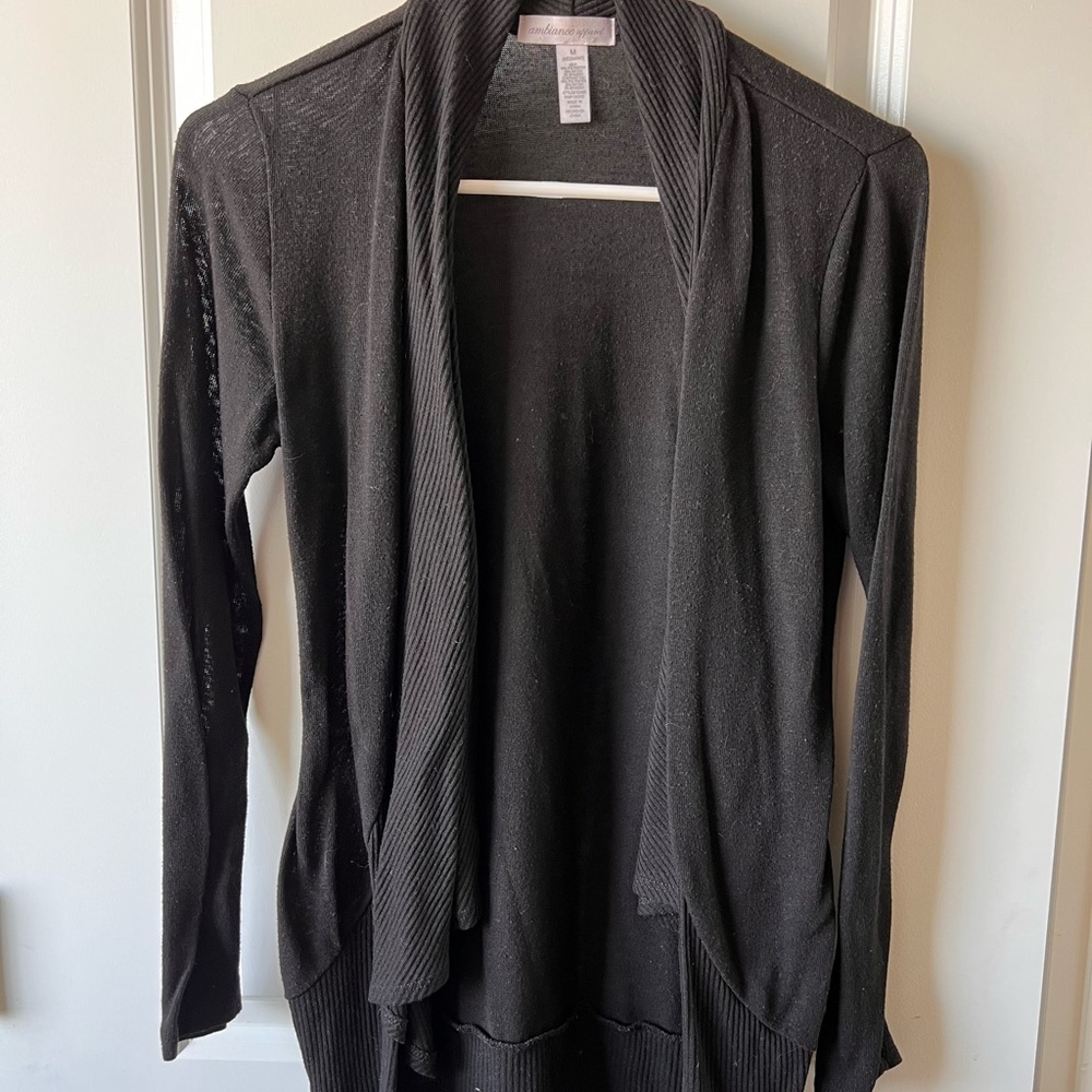 Black cover up sweater for dress wear